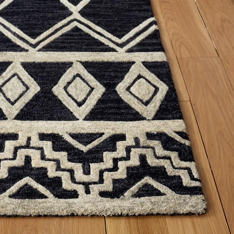 Union Rustic Abbegail Hand Tufted Wool Southwestern Rug