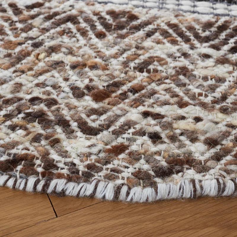 Pante Macassar Southwestern Hand-Woven Cotton/Wool Brown/Ivory/Black Area Rug