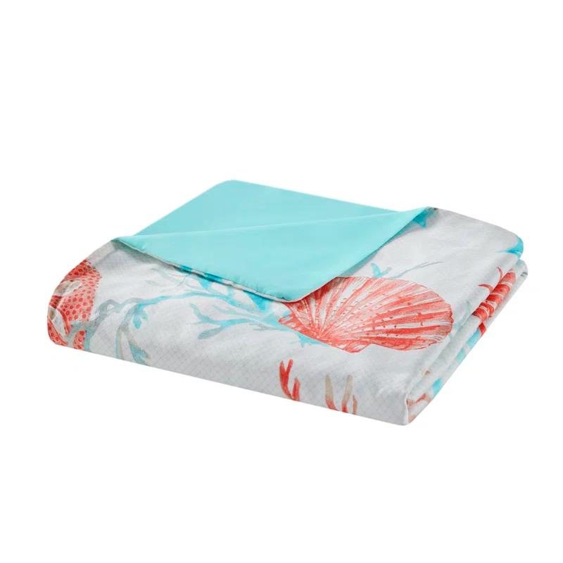 Madison Park Pebble Beach 6 Piece Cotton Sateen Coastal Duvet Cover Set