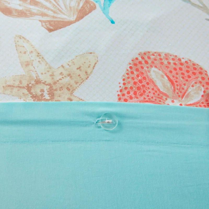 Madison Park Pebble Beach 6 Piece Cotton Sateen Coastal Duvet Cover Set