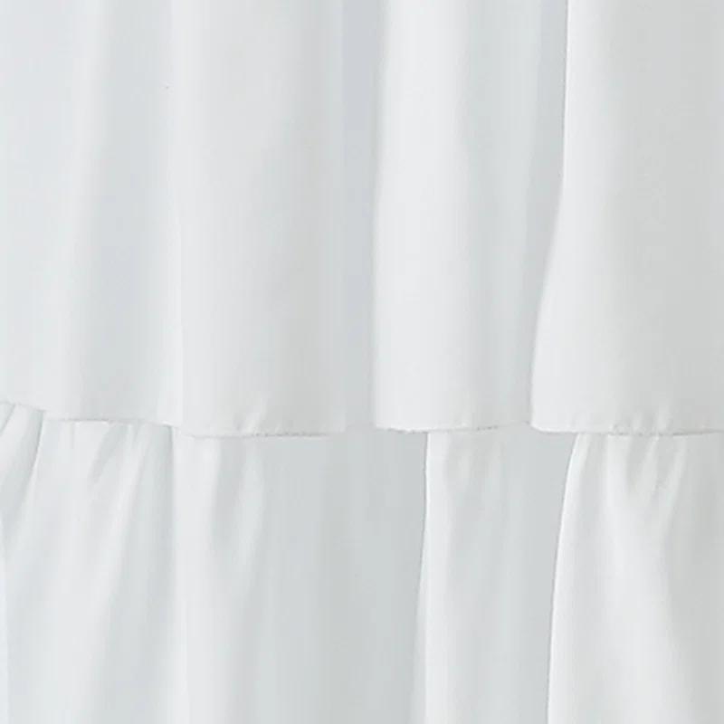 Red Barrel Studio® Flounced Solid Color Semi-Sheer Rod Pocket Single Curtain Panel