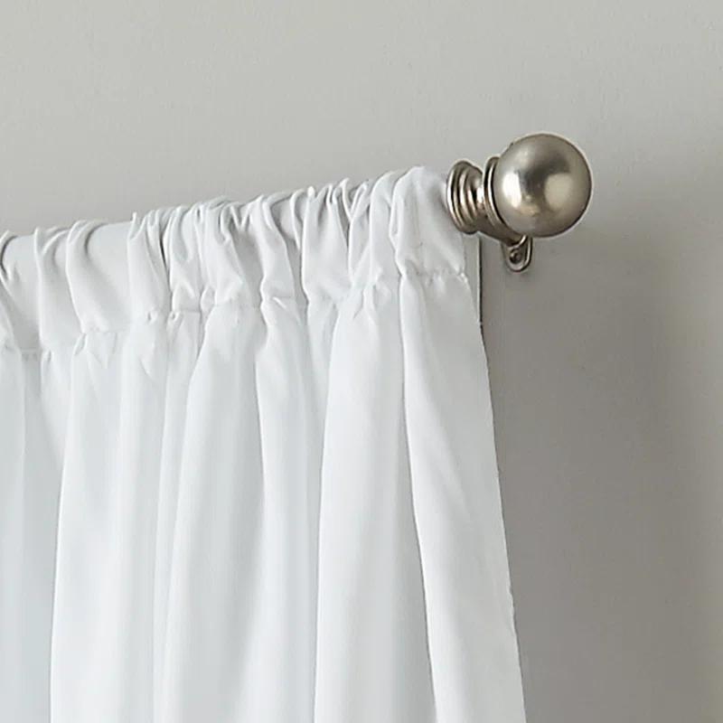 Red Barrel Studio® Flounced Solid Color Semi-Sheer Rod Pocket Single Curtain Panel