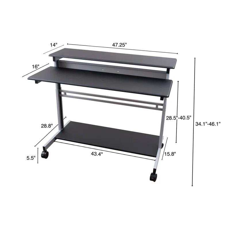Stand Up Desk Store Rolling Adjustable Height Standing Desk