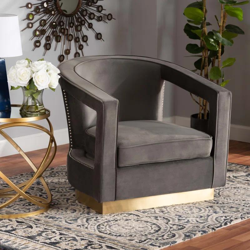 Rosdorf Park DelRe Velvet Armchair