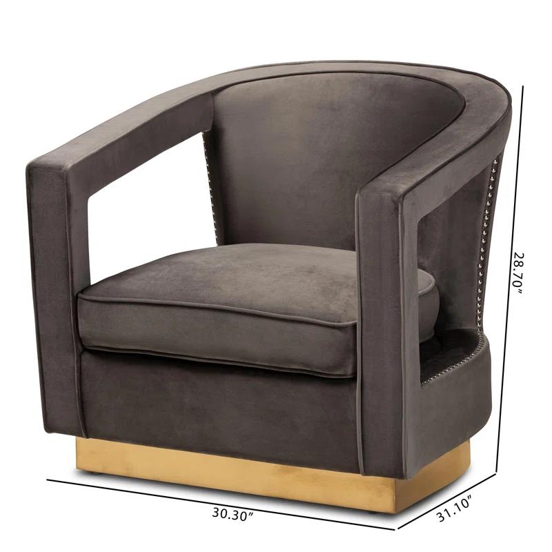 Rosdorf Park DelRe Velvet Armchair