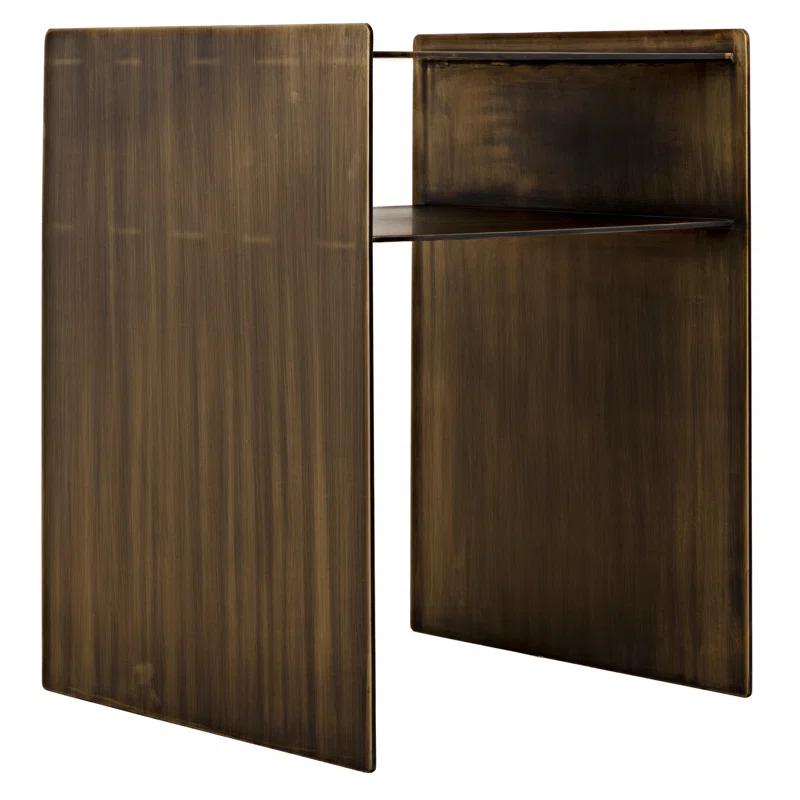 Cyrus Aged Brass Square Metal End Table