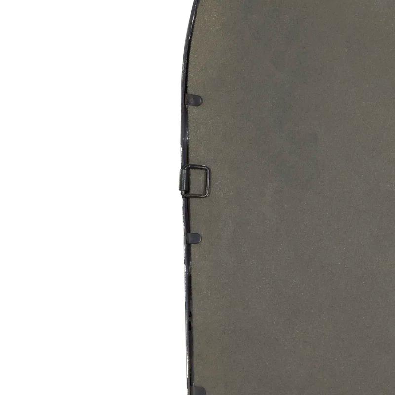 One Allium Way® Metal Window Pane Inspired Room Wall Mirror with Arched Top