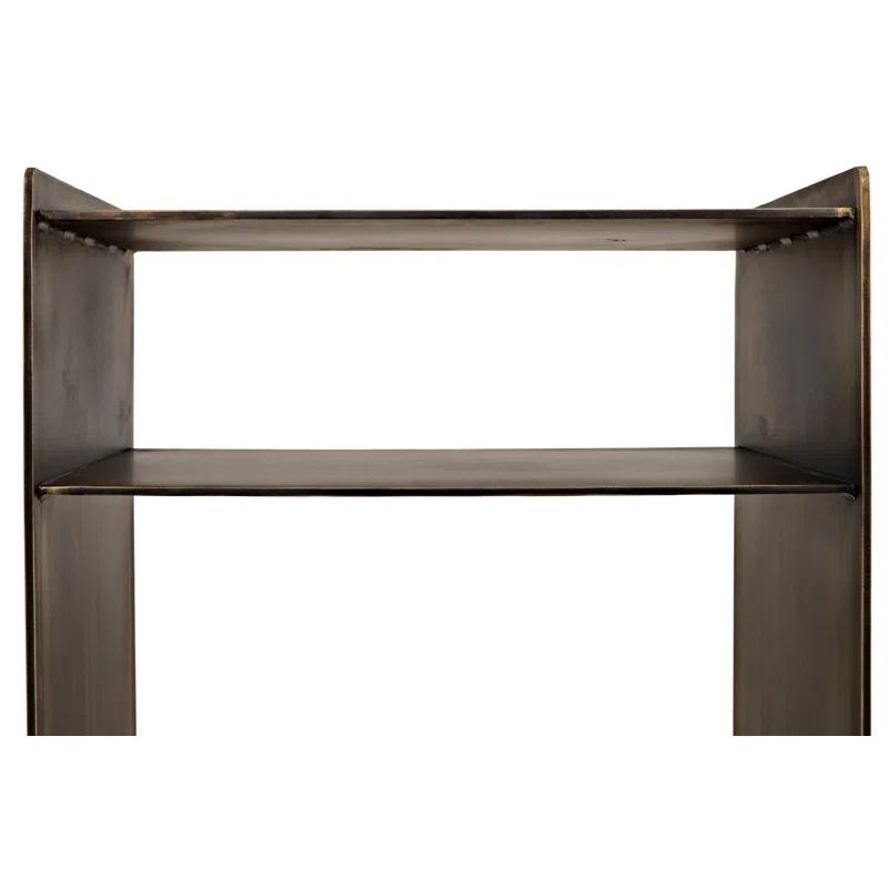 Cyrus Aged Brass Square Metal End Table