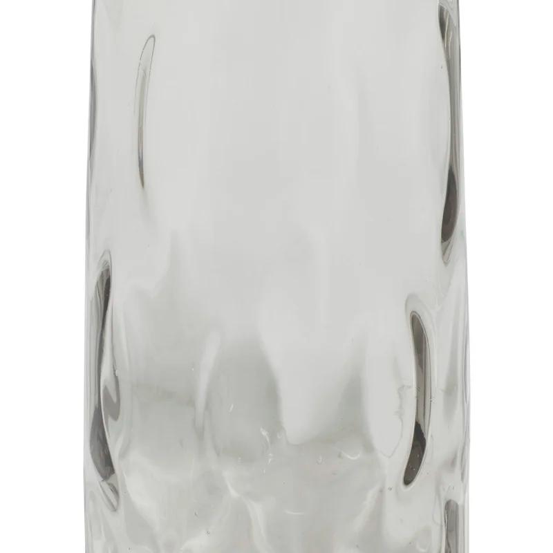 Coastal Whisper 15" Tinted Gray Glass Bouquet Vase