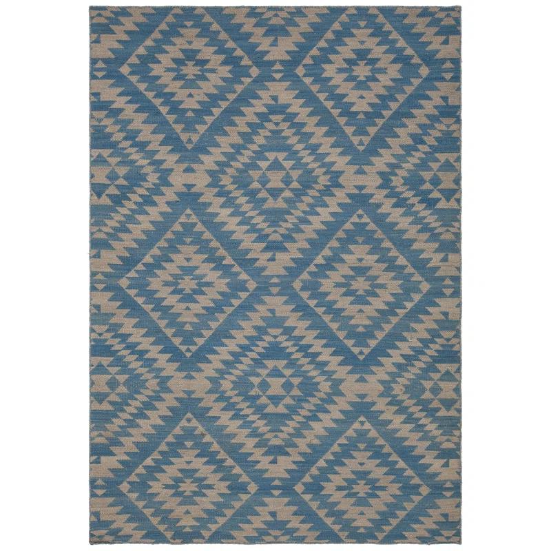Winnie Hand-Woven Blue/Beige Area Rug