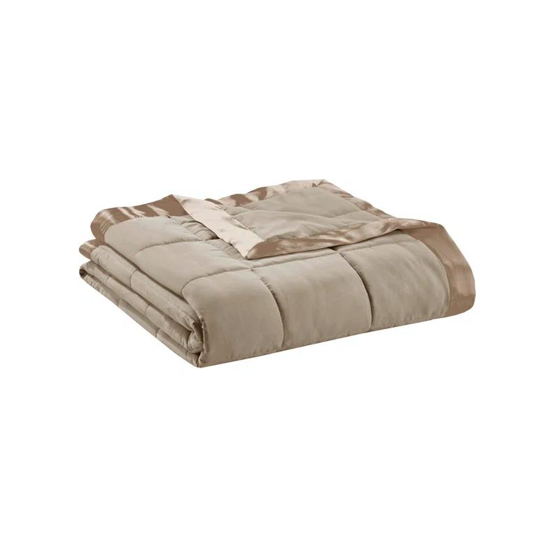 Madison Park Lightweight Down Alternative Blanket with Satin Trim