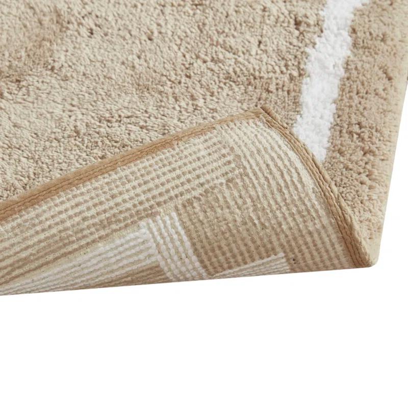 Madison Park 100% Cotton Tufted Bath Rug with Non-Slip Backing