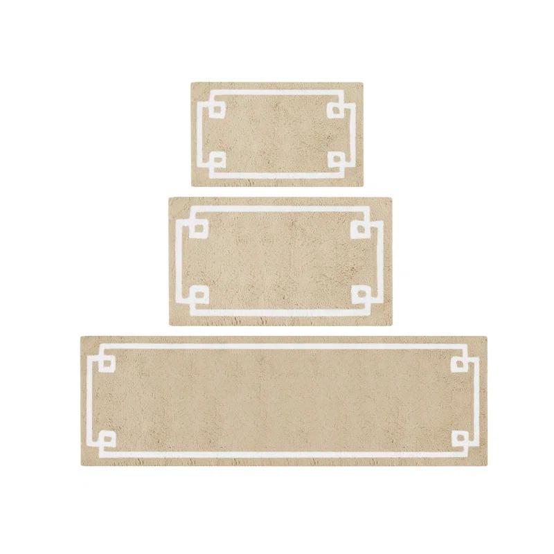 Madison Park 100% Cotton Tufted Bath Rug with Non-Slip Backing
