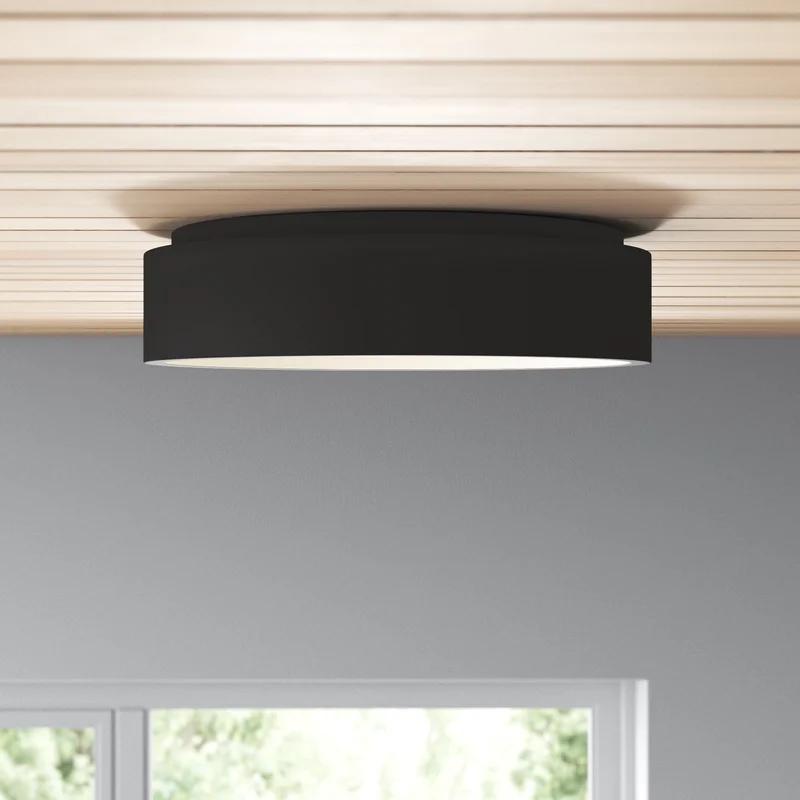 Orbit Modern Black Acrylic LED Flush Mount Light