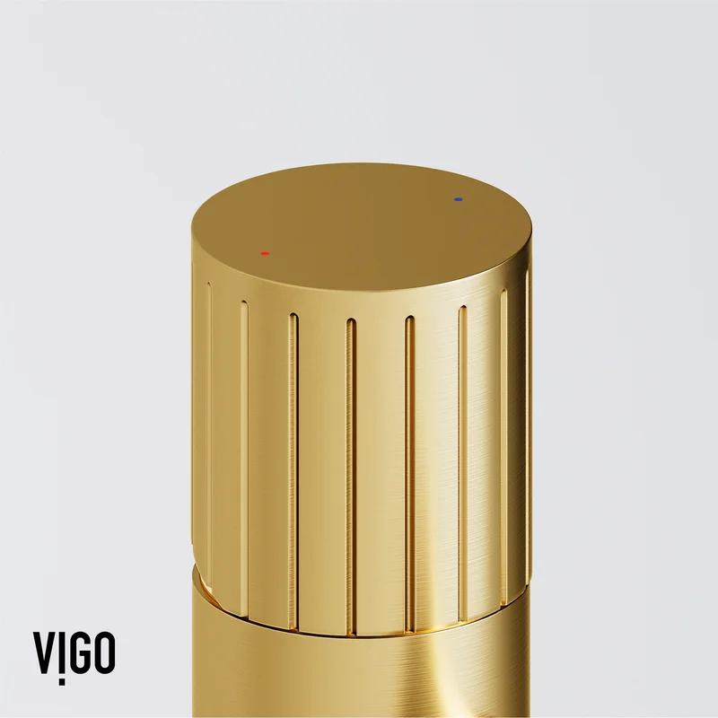 Ashford Matte Brushed Gold Single-Hole Brass Bathroom Faucet