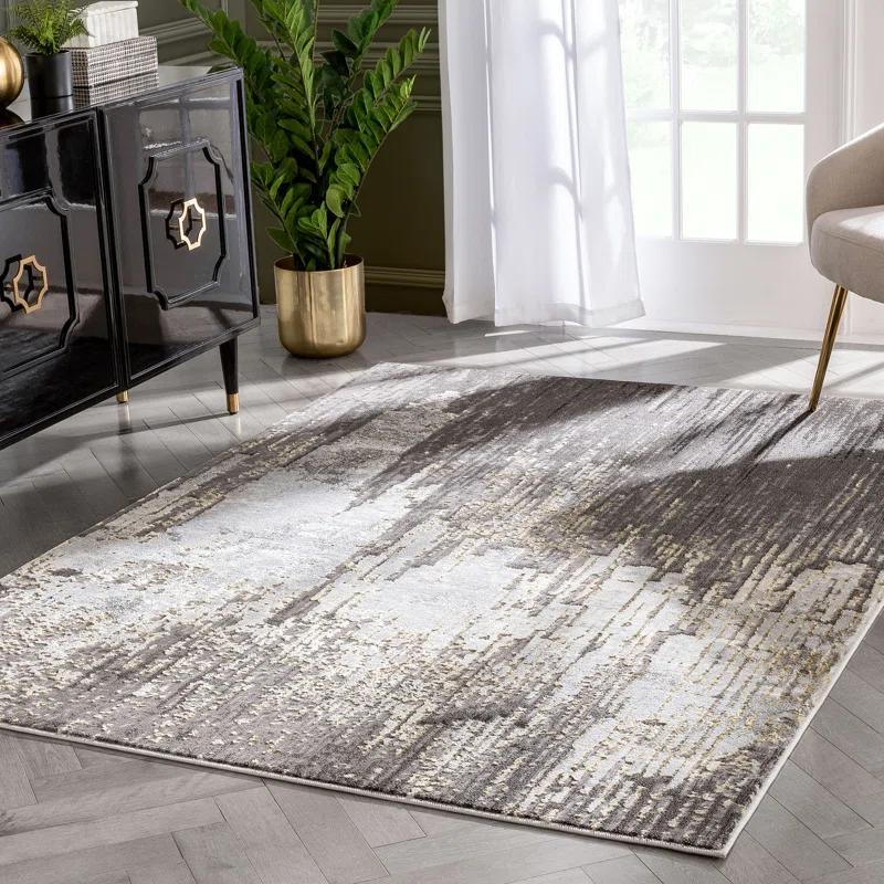 Wade Logan® Clomer Fairmount Geometric Gray Area Rug