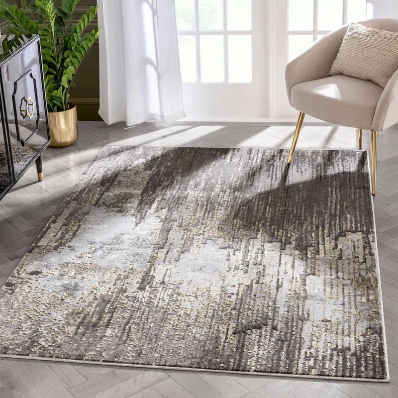 Wade Logan® Clomer Fairmount Geometric Gray Area Rug