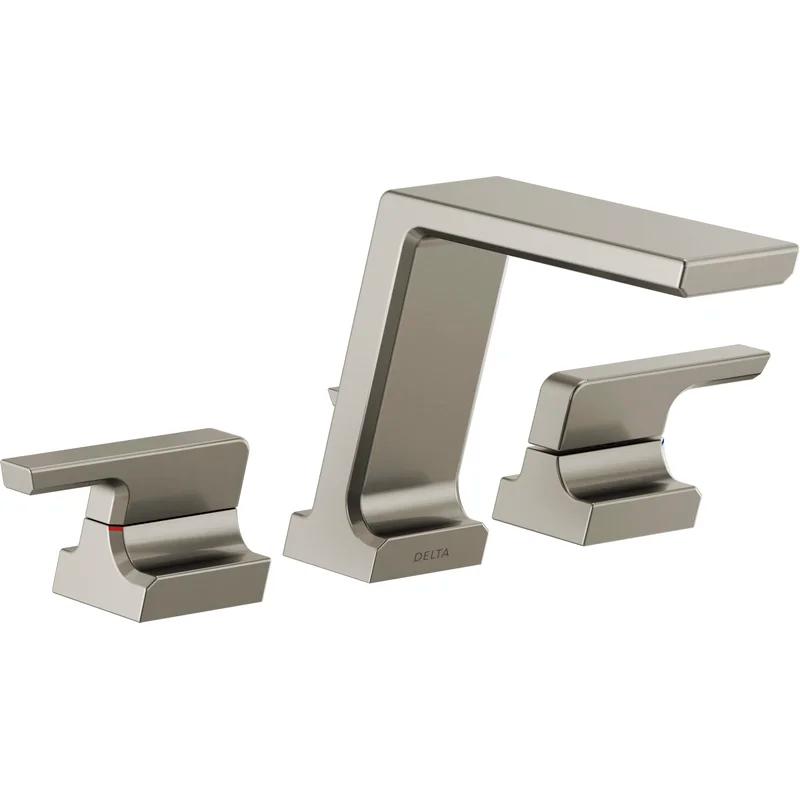 Sleek Stainless Steel 7" Modern Widespread Deck Mounted Faucet