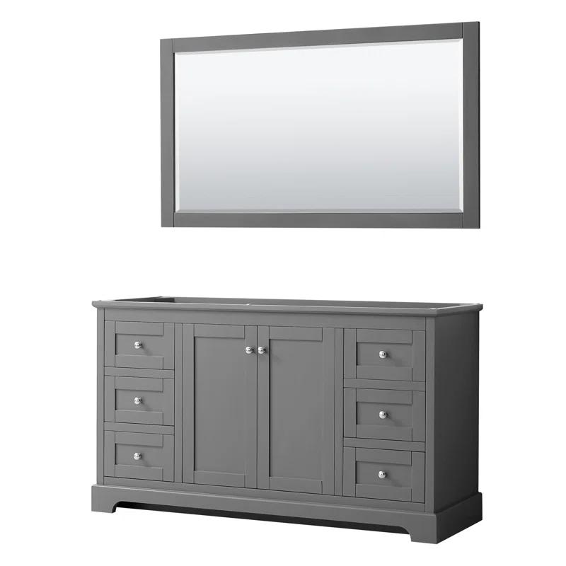 Wyndham Collection Avery 60" Single Bathroom Vanity Set with Mirror & Reviews | Wayfair