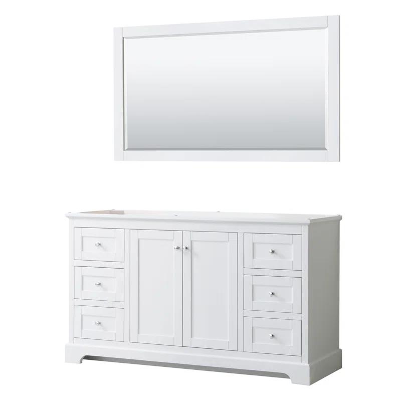 Wyndham Collection Avery 60" Single Bathroom Vanity Set with Mirror & Reviews | Wayfair