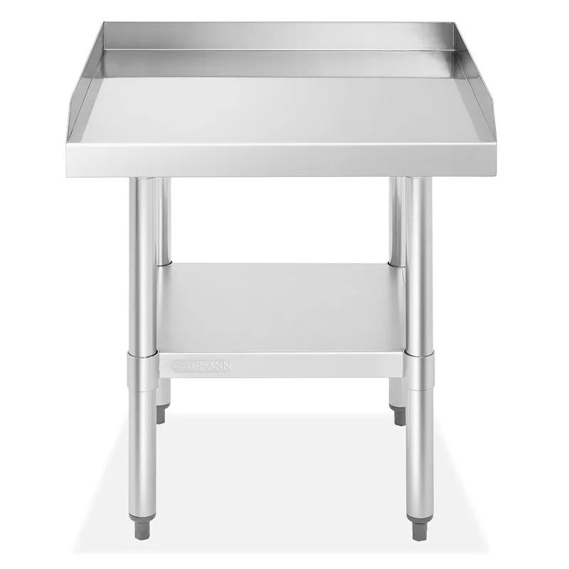 24" Cream & Stainless Steel Commercial Kitchen Prep Stand