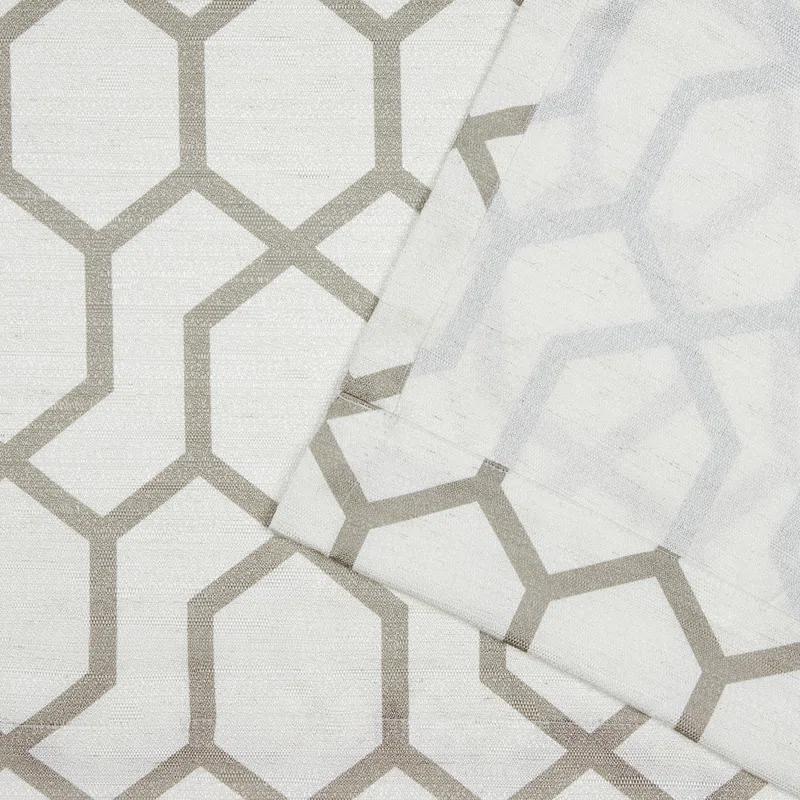 Nicole Miller Nicole Miller Hexa Geometric Print Hidden Tab/Rod Pocket Top Light Filtering Curtain Panel Pair (Set of 2)