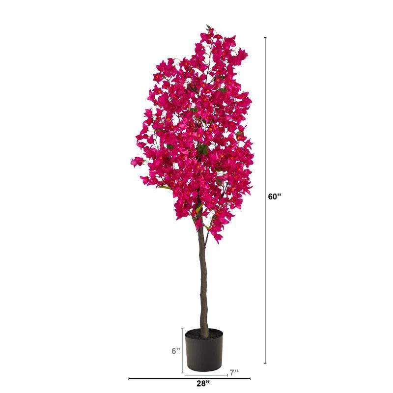 Primrue Faux Flowering Tree in Planter