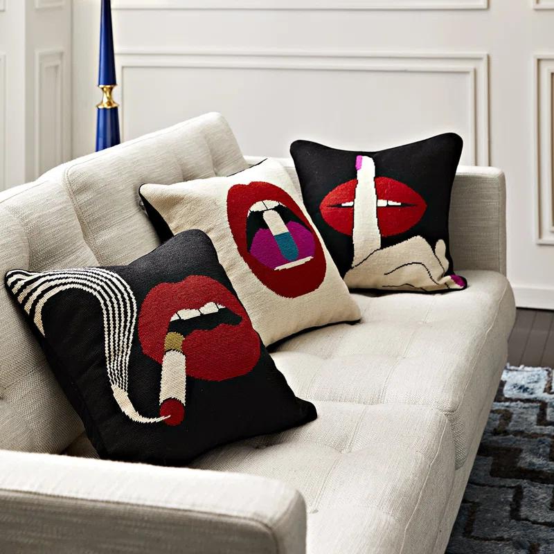 Jonathan Adler Lips NDLPT Pillow - Hush
