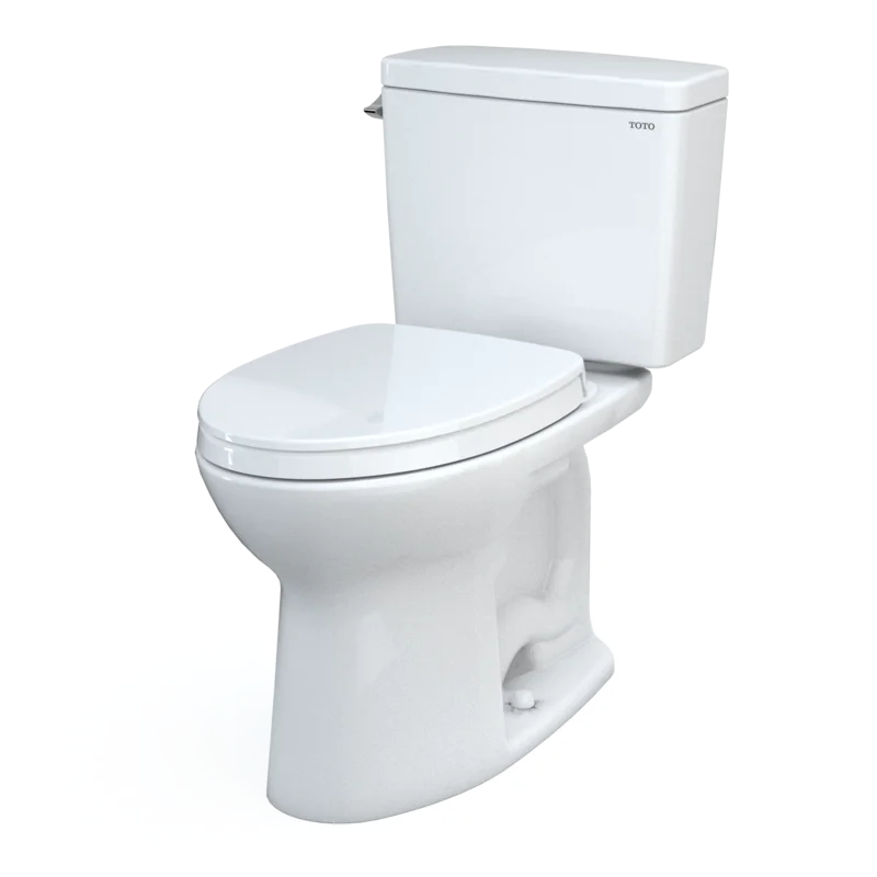 Modern White Elongated Two-Piece High-Efficiency Toilet
