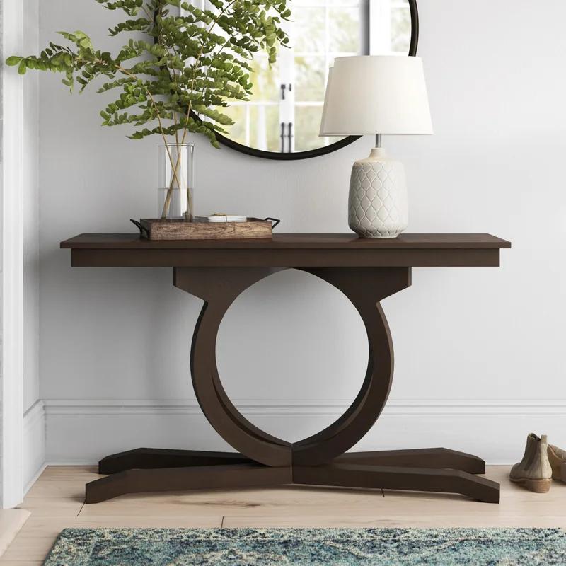 Chalamet Contemporary 50'' Brown Solid Wood Console Table