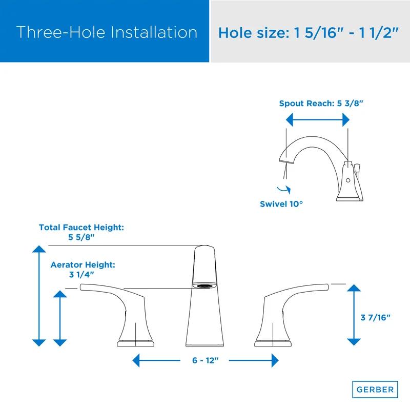 Vaughn Satin Black Stainless Steel Widespread Bathroom Faucet