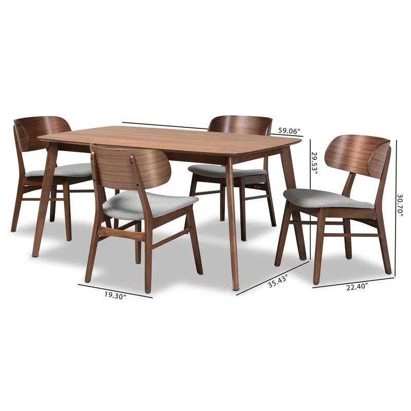 George Oliver Cadie 4 - Person Four Leg Dining Set