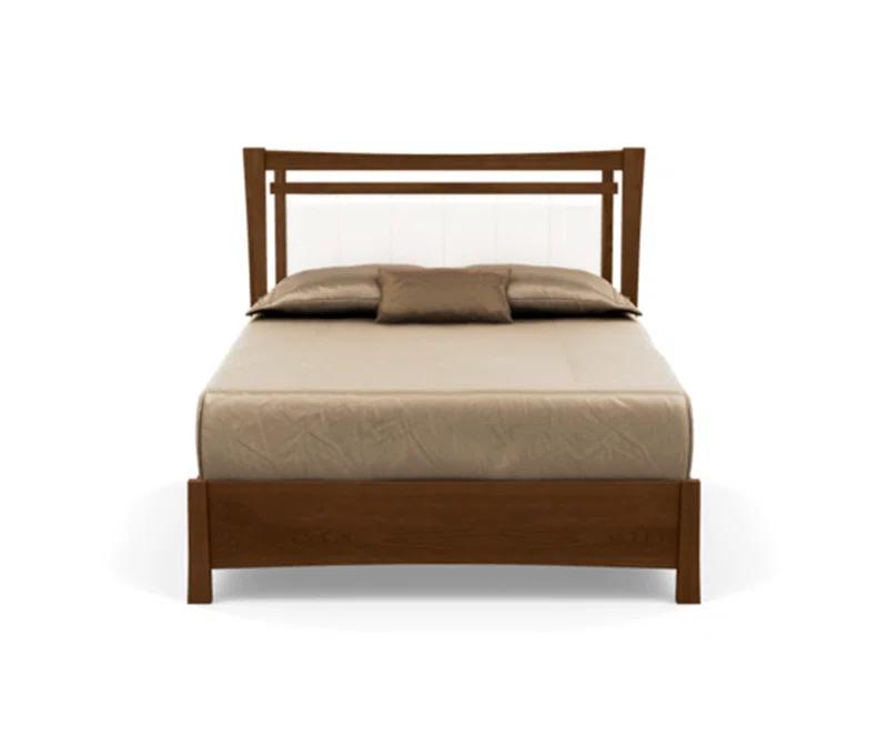 Sand Microfiber Upholstered Full Bed with Storage Drawers