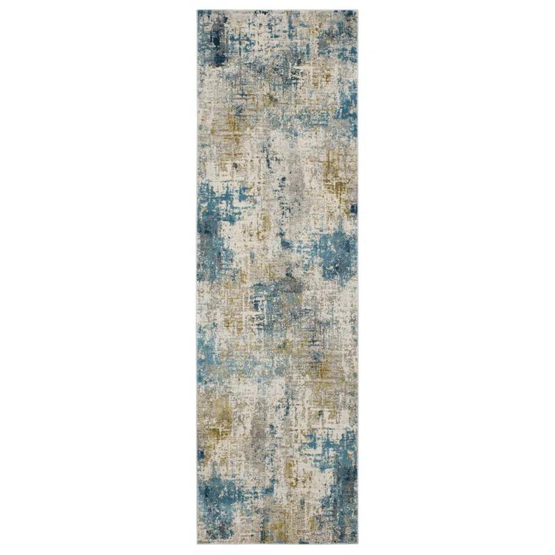 Marseille Blue/Gray/Brown Modern Abstract Area Rug