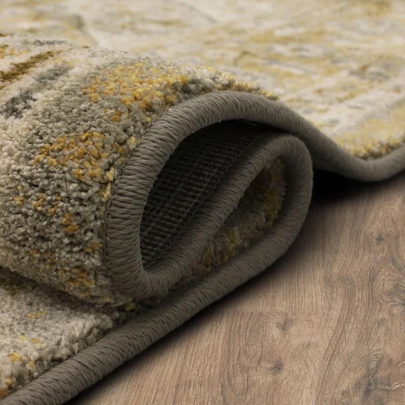 Silk Gray/Beige Area Rug
