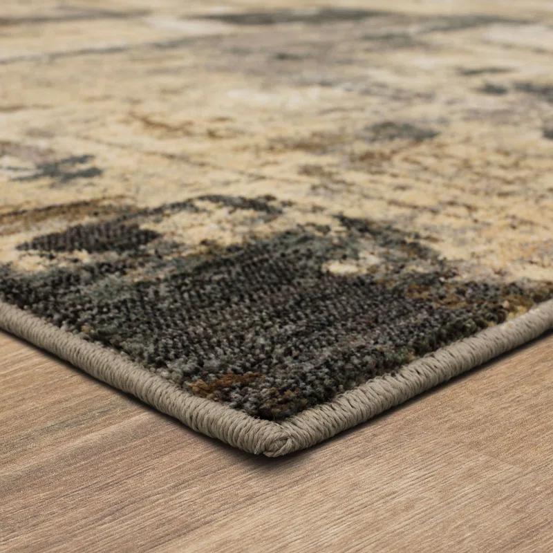 Karastan Treviso Abstract Gray/Beige Area Rug
