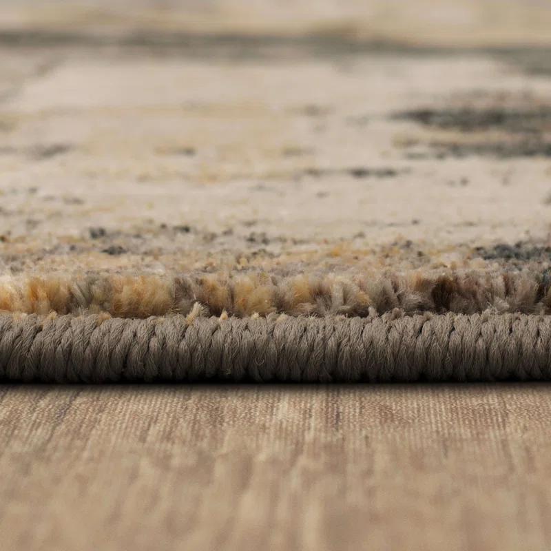 Karastan Treviso Abstract Gray/Beige Area Rug