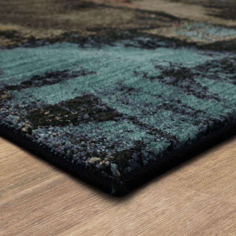 Karastan Karastan Brown/Blue/Black Modern Abstract Area Rug