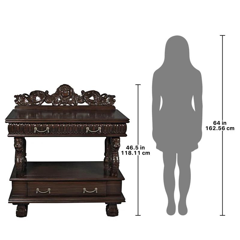 Design Toscano Lord Raffles 41.5'' Solid Wood Sideboard