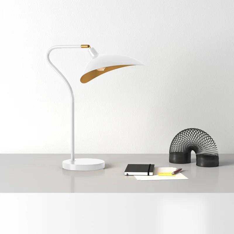 Contemporary White Adjustable Desk Lamp for Kids' Nursery