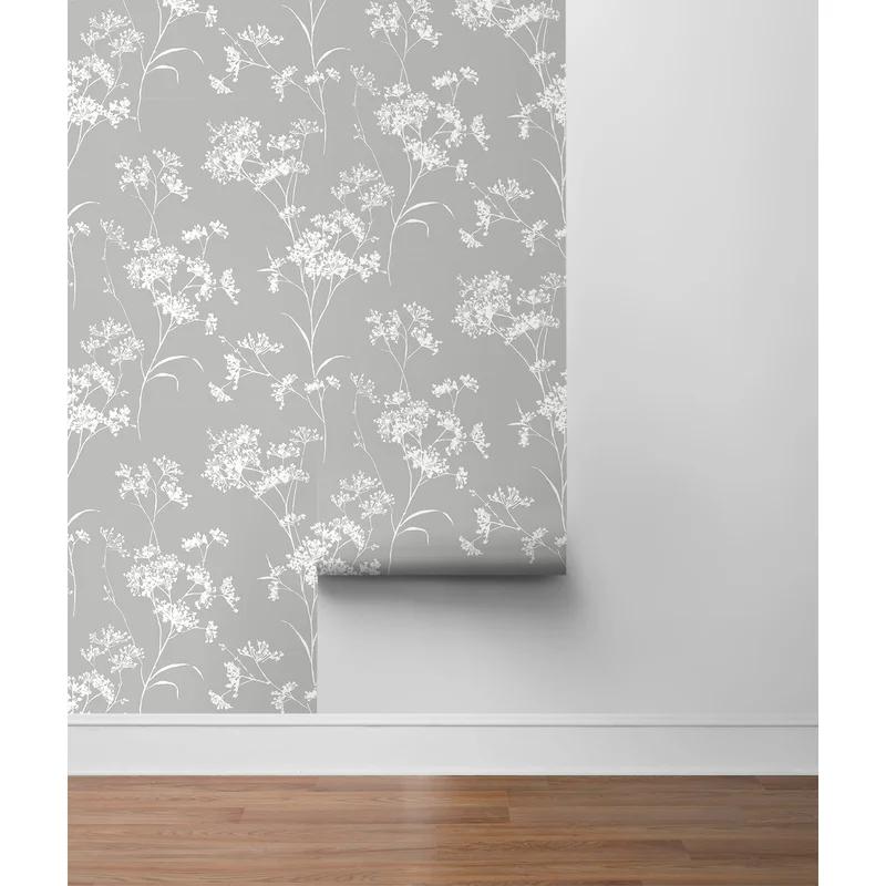 Alloy Floral Mist Self-Adhesive Removable Wallpaper Roll