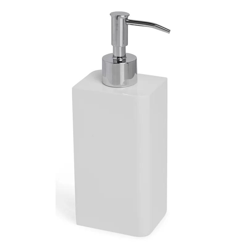 Sleek White Lacca Lotion Dispenser in Smooth Lacquer