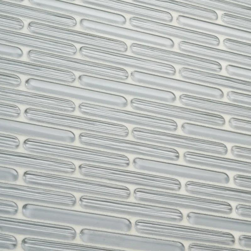 Reed 11.81 in. x 12.04 in. Polished Glass Wall Mosaic Tile (0.98 Sq. Ft. / Each)