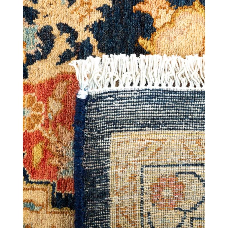 Solo Rugs Classic One-of-a-Kind Traditional Hand-Knotted Orange/Blue/Ivory Area Rug 6'1" x 9' & Reviews | Perigold