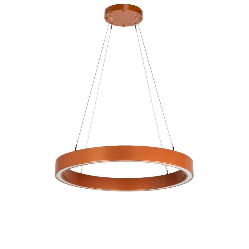 Anillo - Light Copper Metallic LED Unique/Statement Pendant
