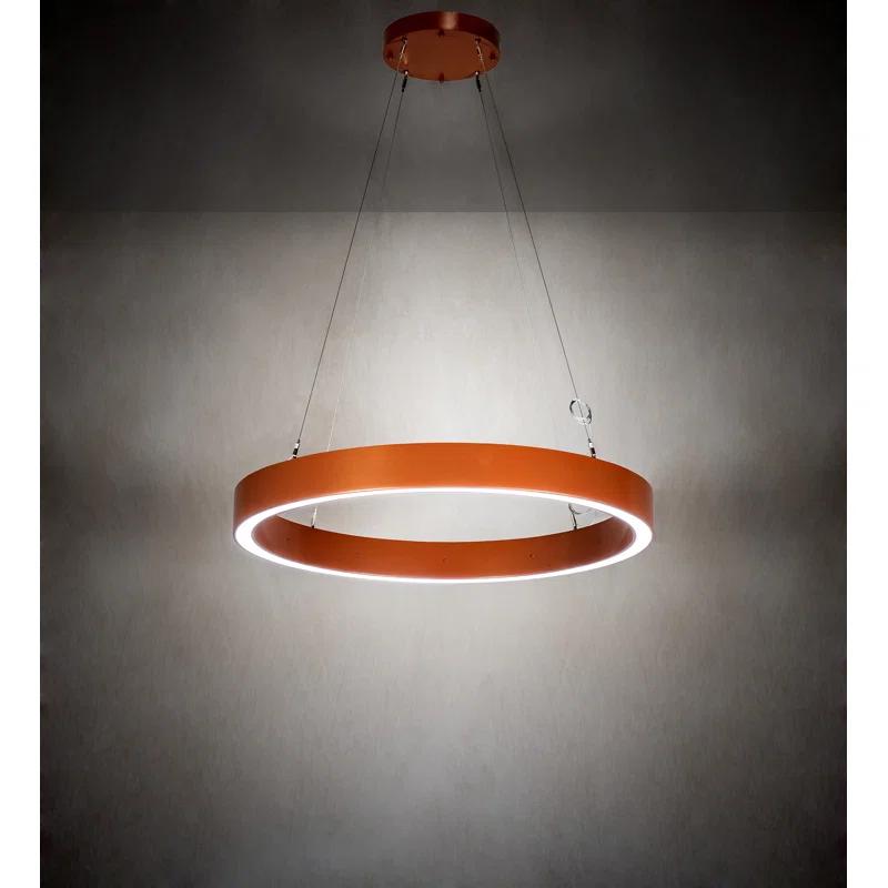 Anillo - Light Copper Metallic LED Unique/Statement Pendant