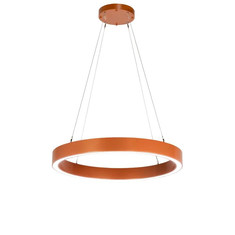 Anillo - Light Copper Metallic LED Unique/Statement Pendant