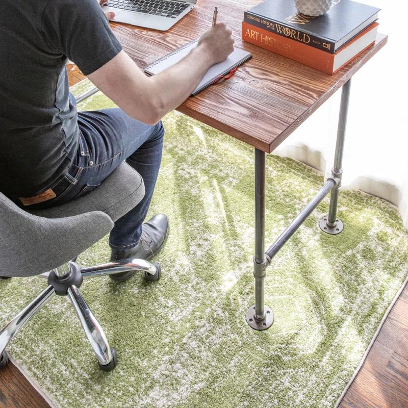 Pipe Decor 24 In. X 48 In. X 30 In. Wood Office Desk With Industrial Steel Pipe Legs
