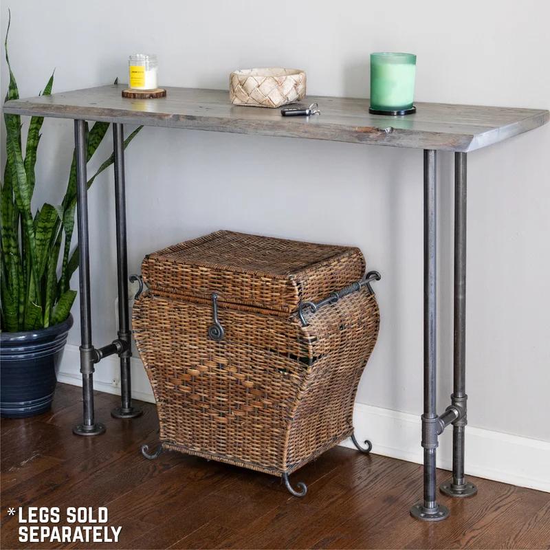 Riverstone Grey Reclaimed Wood 48" Console Tabletop