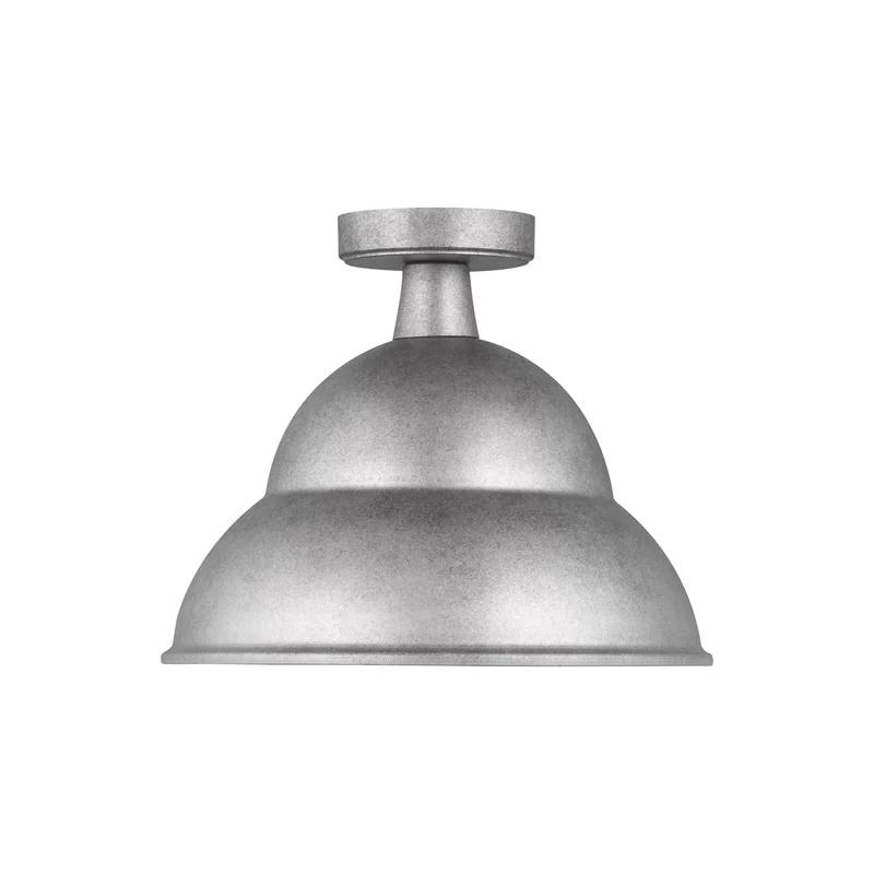 Weathered Pewter Handcrafted Aluminum Barn Light for Indoor/Outdoor